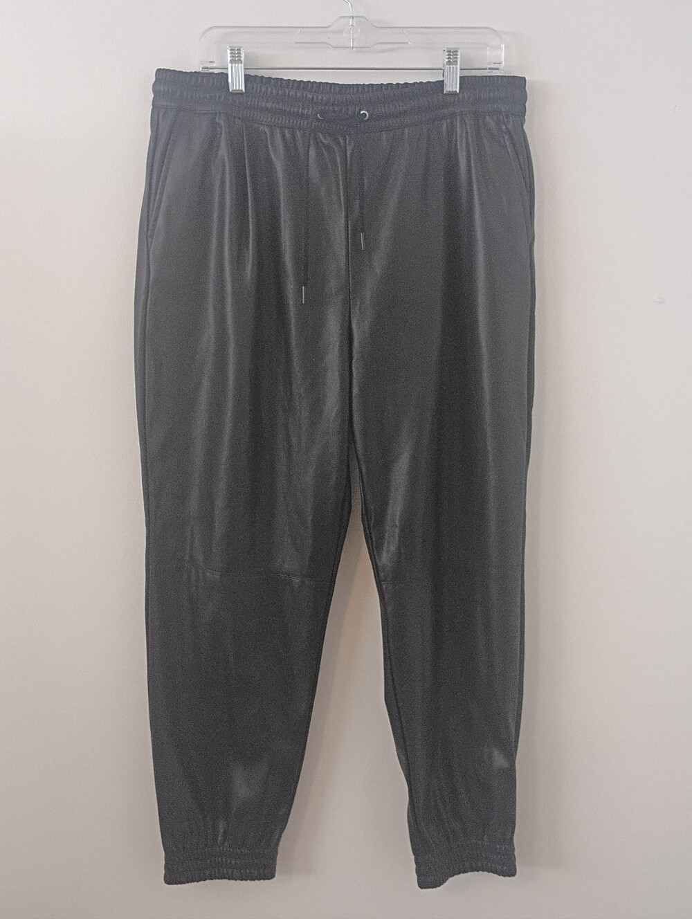 NWT Zara Black Faux Leather Jogger Pants
